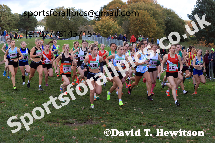 Junior Womens 2025 National Cross Country Relays, Berry Hill Park, Mansfield. Photo: David T. Hewitson/Sports for All Pics